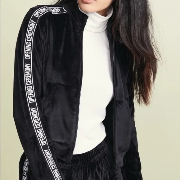 Opening Ceremony Velour Cropped Jacket Pink 45148 - Picture 5 of 15